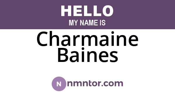 Charmaine Baines