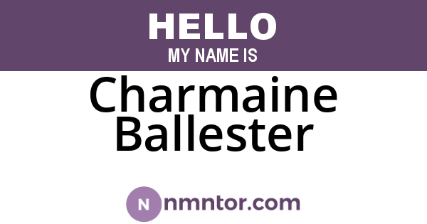 Charmaine Ballester