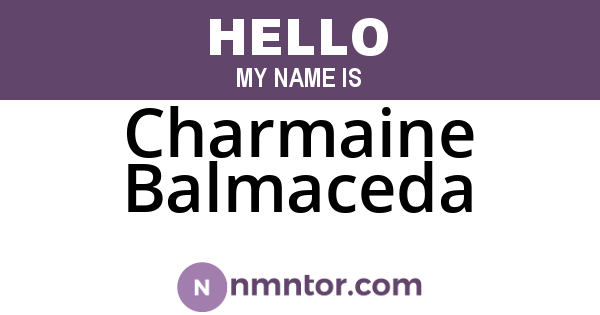 Charmaine Balmaceda