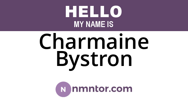 Charmaine Bystron