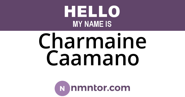 Charmaine Caamano