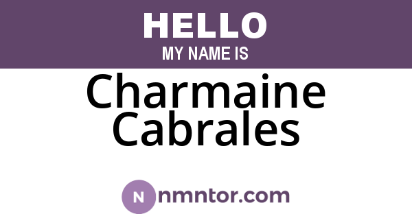 Charmaine Cabrales