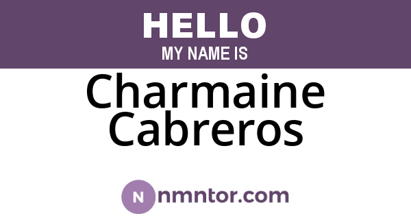 Charmaine Cabreros