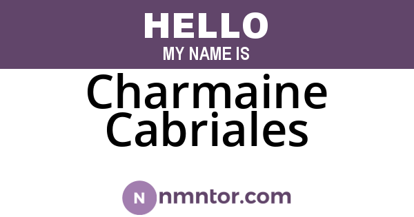 Charmaine Cabriales