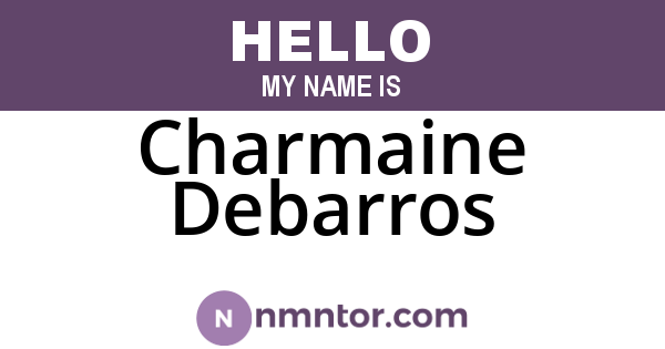Charmaine Debarros