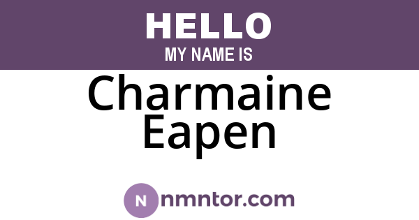 Charmaine Eapen