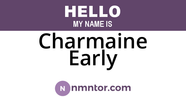 Charmaine Early