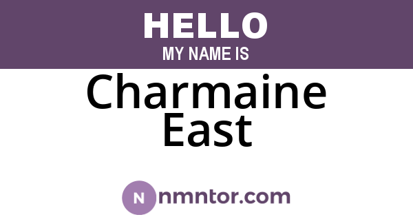 Charmaine East