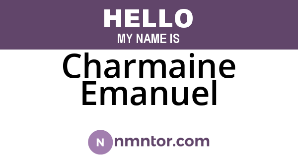 Charmaine Emanuel