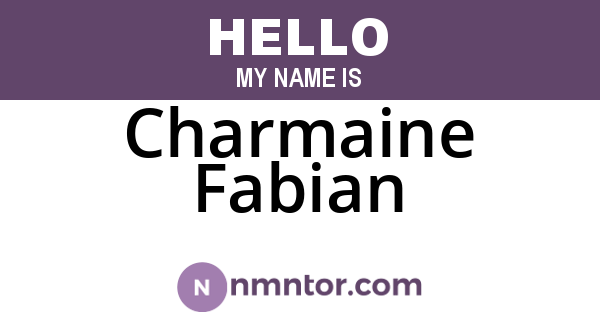 Charmaine Fabian