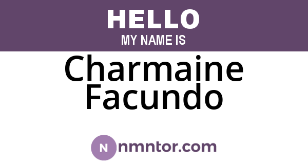 Charmaine Facundo