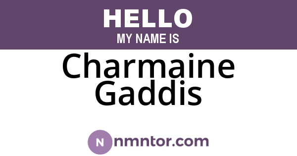 Charmaine Gaddis
