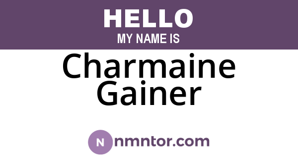 Charmaine Gainer