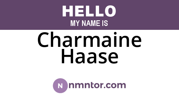 Charmaine Haase