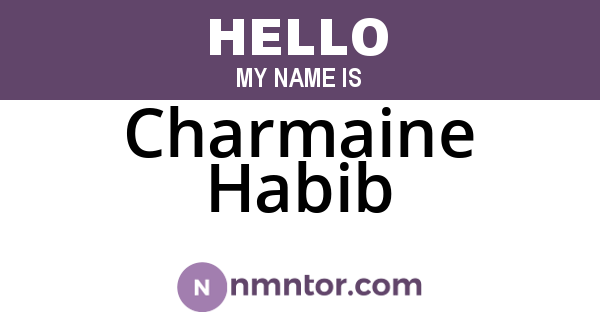 Charmaine Habib