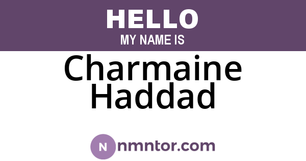 Charmaine Haddad