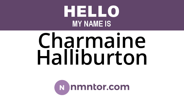 Charmaine Halliburton