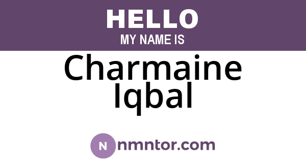 Charmaine Iqbal