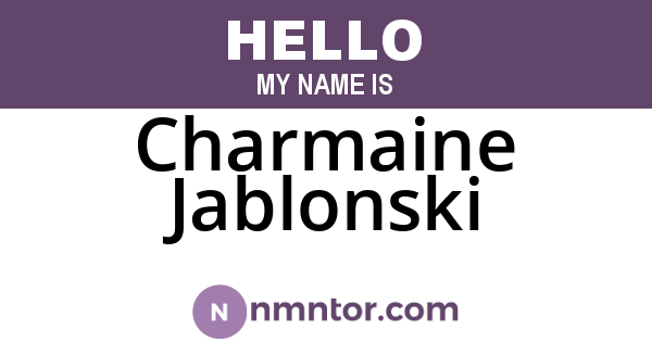 Charmaine Jablonski