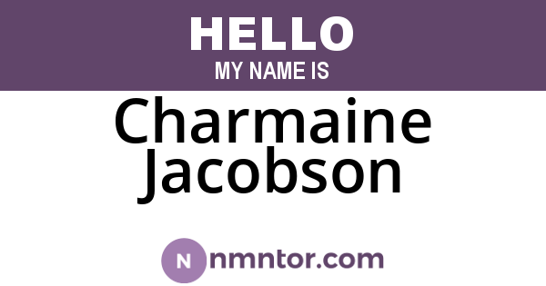 Charmaine Jacobson