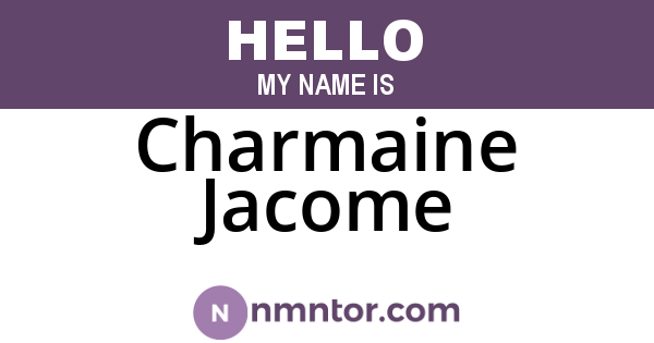 Charmaine Jacome