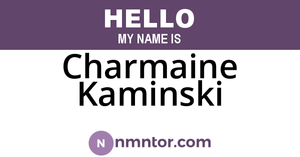 Charmaine Kaminski