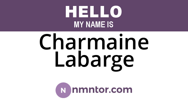 Charmaine Labarge