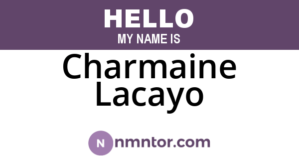 Charmaine Lacayo