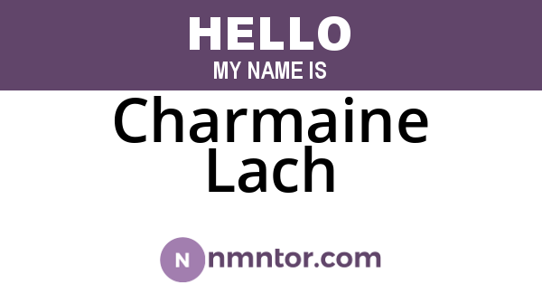 Charmaine Lach
