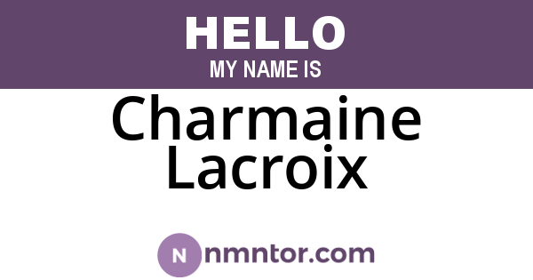 Charmaine Lacroix