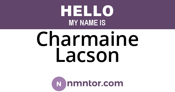 Charmaine Lacson