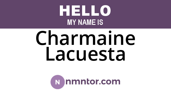 Charmaine Lacuesta