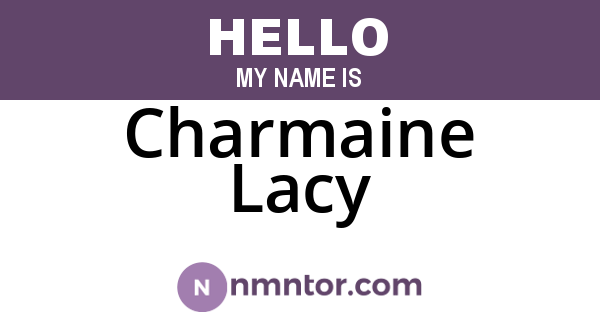 Charmaine Lacy