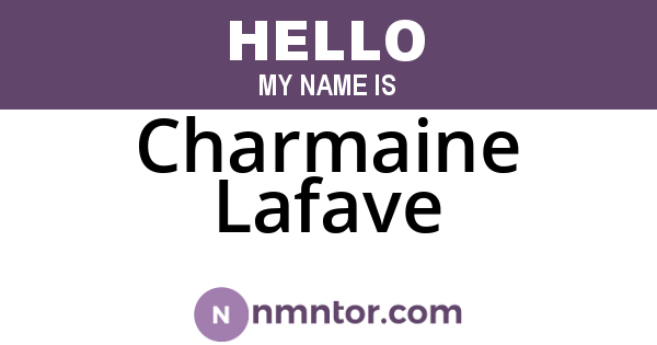 Charmaine Lafave