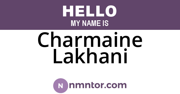 Charmaine Lakhani