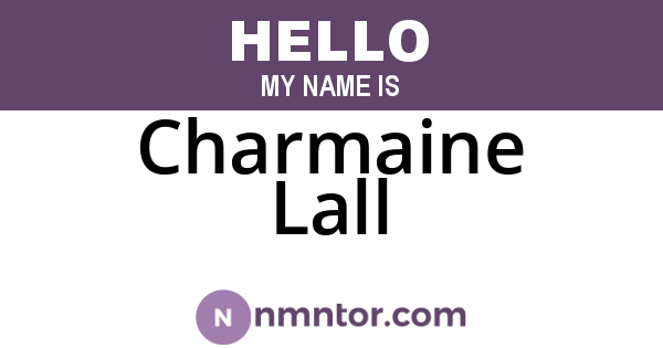 Charmaine Lall