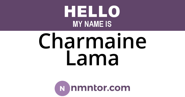 Charmaine Lama