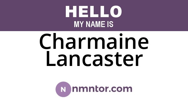 Charmaine Lancaster