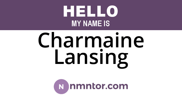 Charmaine Lansing