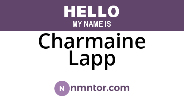Charmaine Lapp