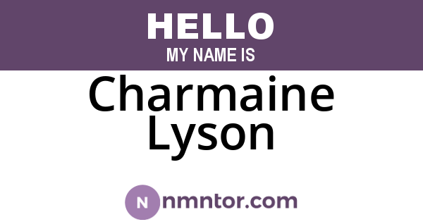 Charmaine Lyson