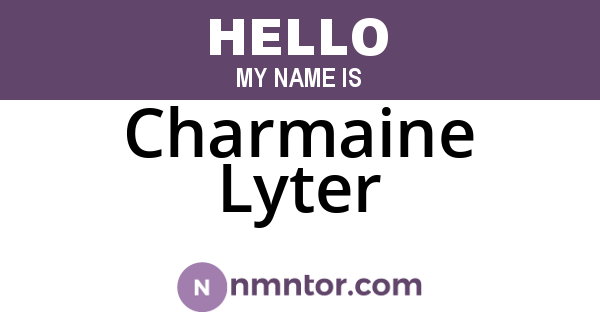 Charmaine Lyter