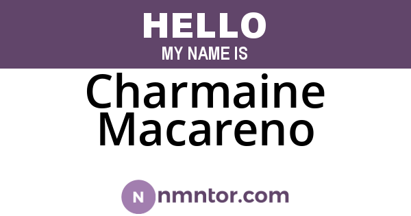 Charmaine Macareno