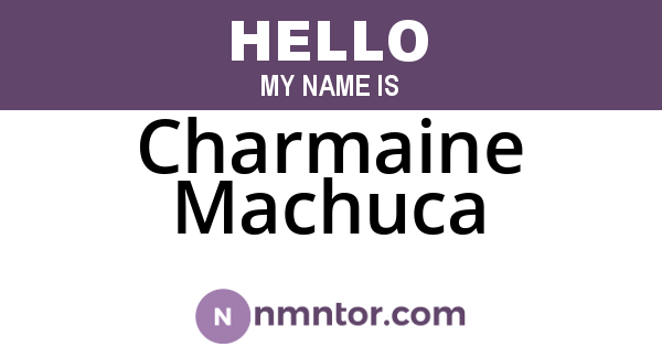 Charmaine Machuca