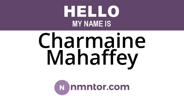 Charmaine Mahaffey