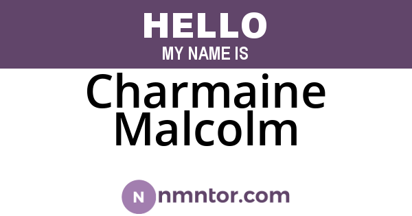 Charmaine Malcolm
