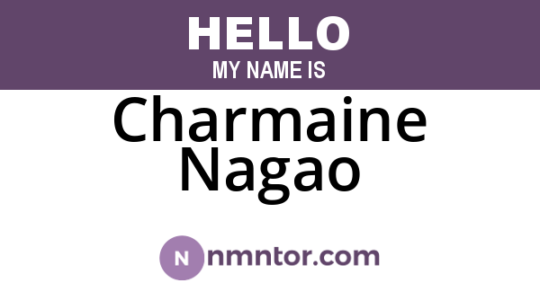 Charmaine Nagao