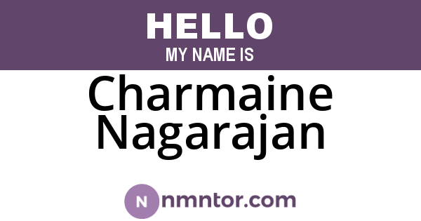Charmaine Nagarajan