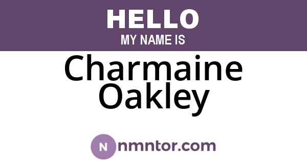 Charmaine Oakley