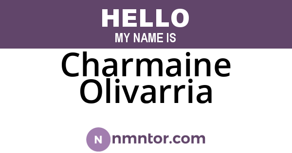Charmaine Olivarria